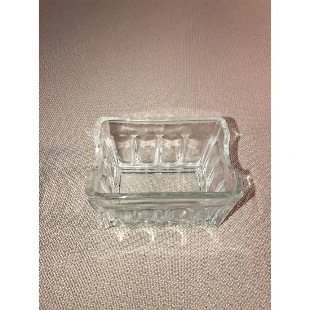 Retro Restaurant Clear Glass Sugar Sweetener Packet Container Holder Cottagecore